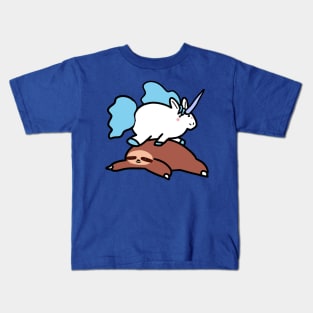 Little Chubby Unicorn and Sloth Kids T-Shirt